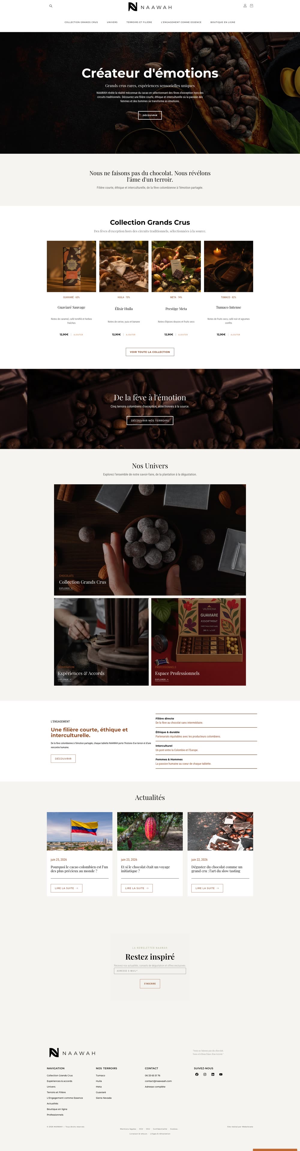 Site Naawah réalisé par Webelevate